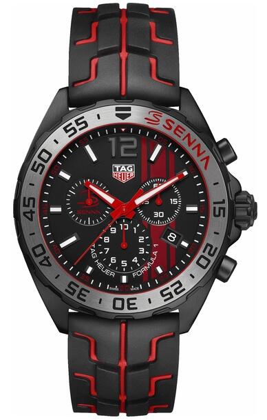 Tag heuer formula 1 Senna Limited CAZ1019.FT8027 mens rubber strap watch replica